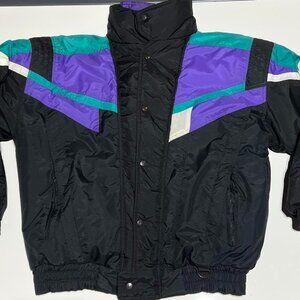 Vintage Black And Purple double black ski jacket